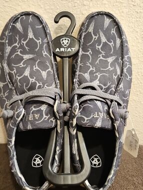 Ariat Gray Canvas Hilo Loafers